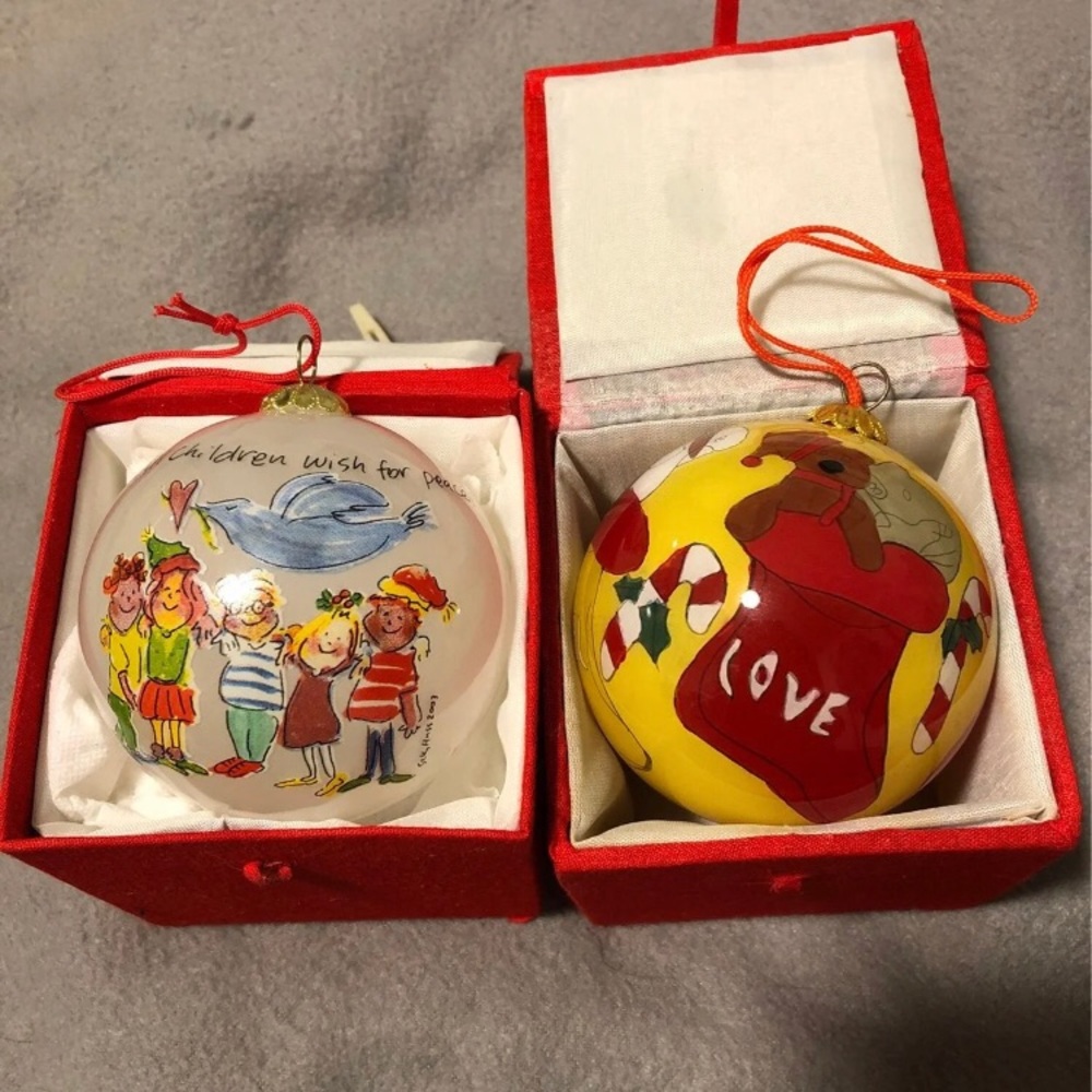 2-Glass Holiday Ornaments